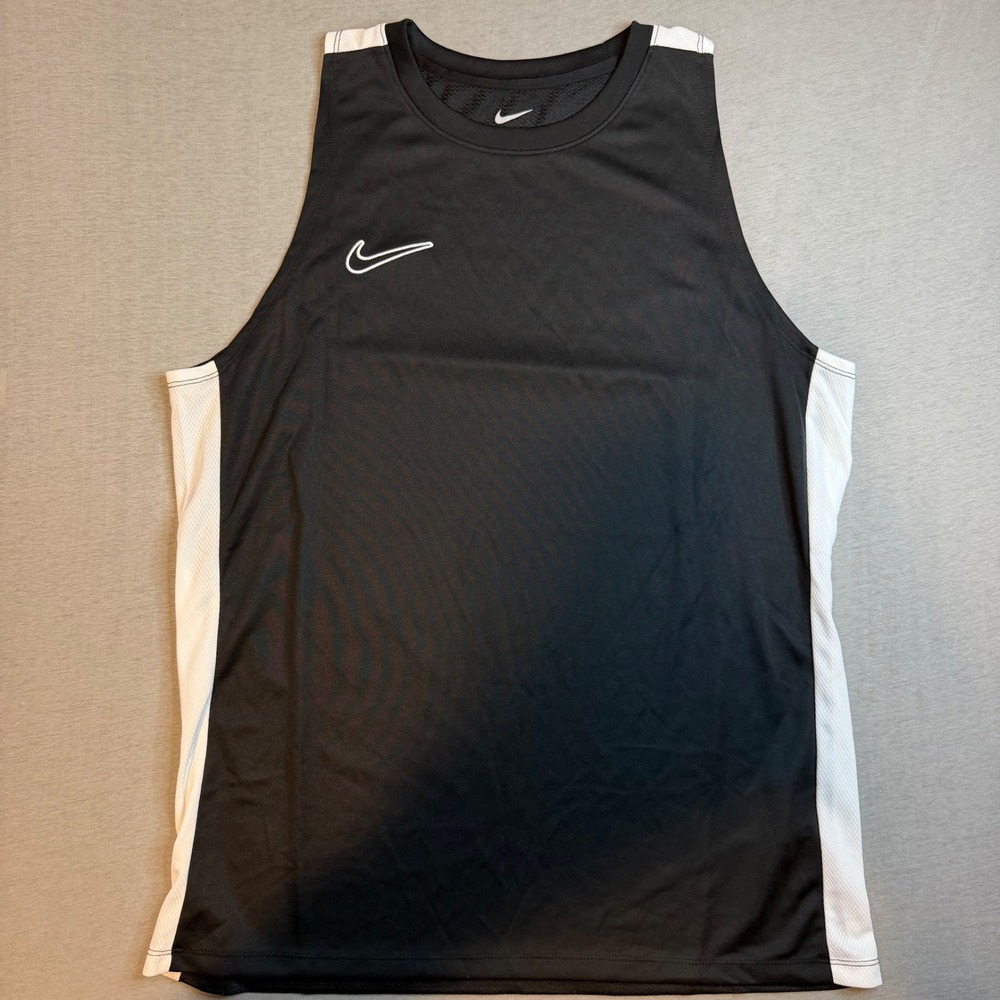 Nike Dri-FIT Basketball Tank Top Mens Medium Black White Mesh Jersey